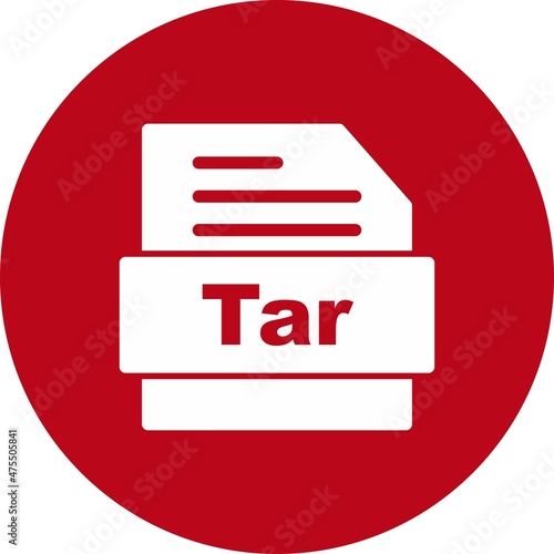 Tar Glaph Circle Vector Icon Design
