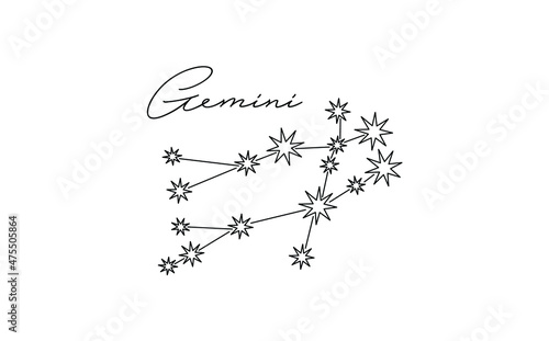 vector illustration of a constellation zodiac 