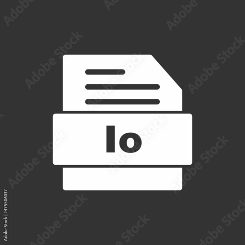 Io Glyph Inverted Vector Icon Design