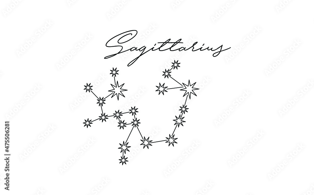 vector illustration of a constellation zodiac vector illustration of a constellation zodiac