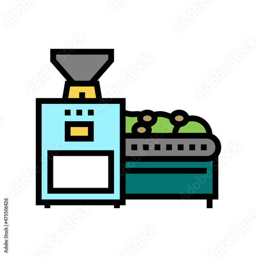 washing machine olive color icon vector. washing machine olive sign. isolated symbol illustration