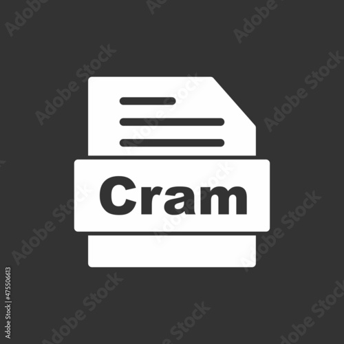 Cram Glyph Inverted Vector Icon Design