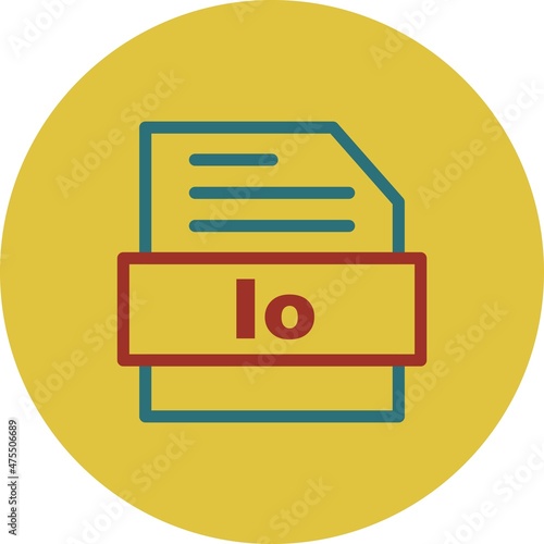 Io Line Two Color Vector Icon Design