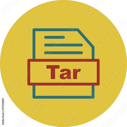 Tar Line Two Color Vector Icon Design