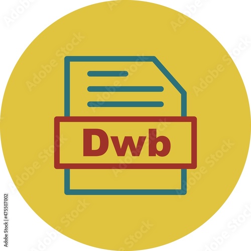 Dwb Line Two Color Vector Icon Design photo