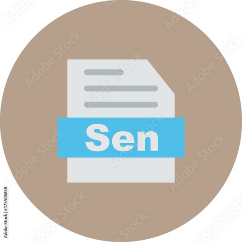 Sen Line Bubble Gradient Vector Icon Design