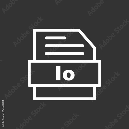 Io Line Inverted Vector Icon Design