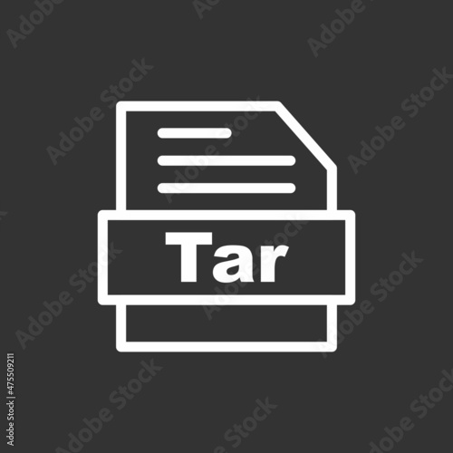 Tar Line Inverted Vector Icon Design