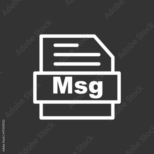 Msg Line Inverted Vector Icon Design