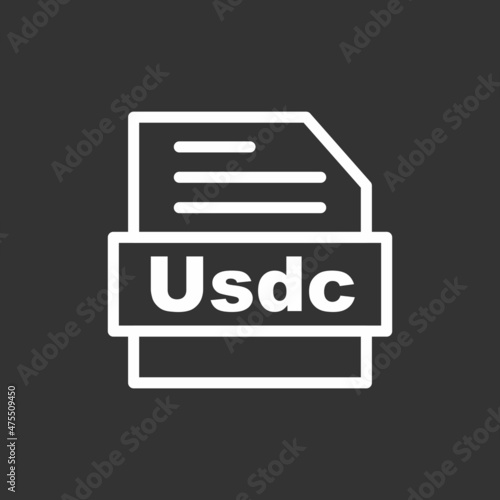 Usdc Line Inverted Vector Icon Design photo