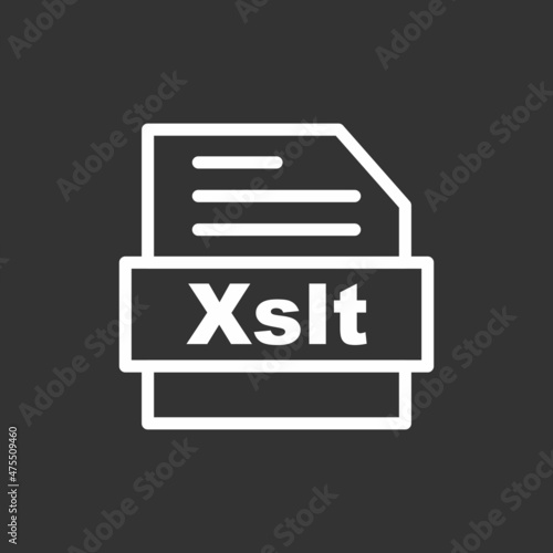  Xslt Line Inverted Vector Icon Design photo