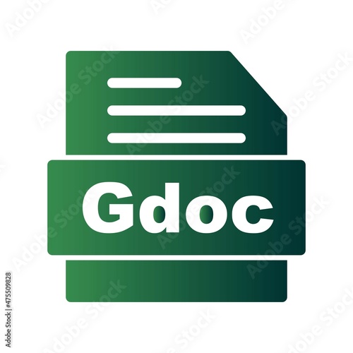 Gdoc Glyph Gradient Vector Icon Design photo