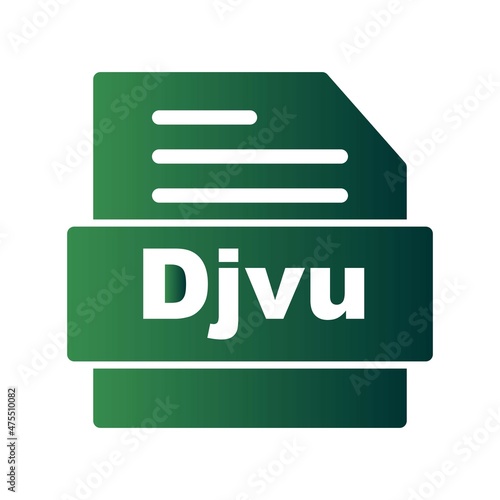 Djvu Glyph Gradient Vector Icon Design photo