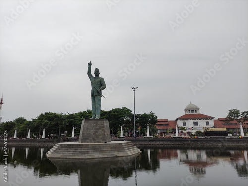 the splendor of the sukarno monument in POLDER TAWANG IN AREA the heritage building, Tawang Station, the Old City of Semarang, Indonesia 