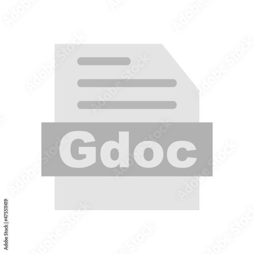 Gdoc Flat Gray Circle Vector Icon Design photo