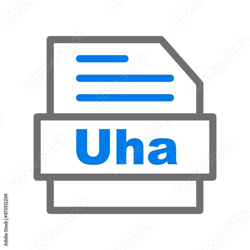 Uha Line Blue Vector Icon Design photo