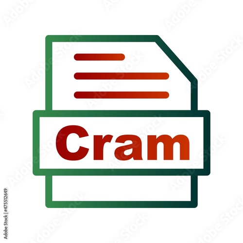 Cram Line Gradient Vector Icon Design