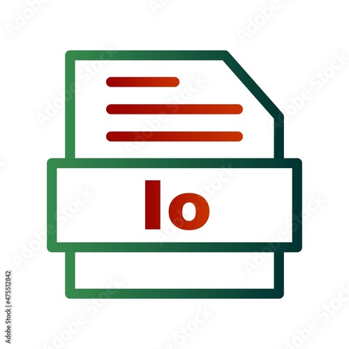 Io Line Gradient Vector Icon Design