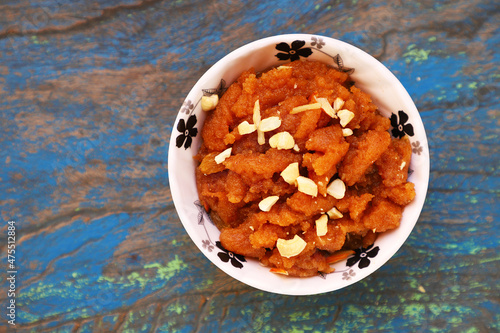 Indian Sweet Dish Halwa Made of Kangani Flour or rajgara flour which use in fast. photo