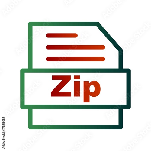 Zip Line Gradient Vector Icon Design