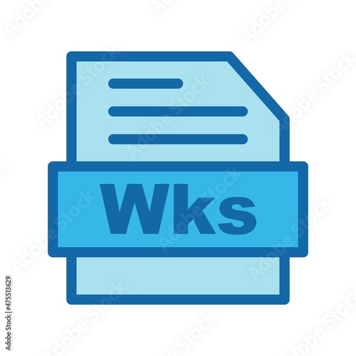 Wks Line Filled Blue Vector Icon Design photo