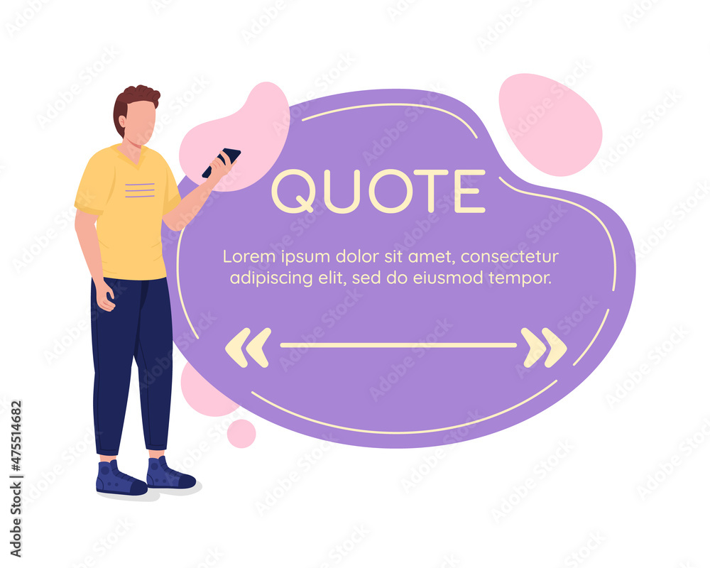 Using chance to find soulmate on dating app vector quote box with flat character. Searching for relationship. Speech bubble with cartoon illustration. Colourful quotation design on white background Using chance to find soulmate on dating app vector quote box with flat character. Searching for relationship. Speech bubble with cartoon illustration. Colourful quotation design on white background