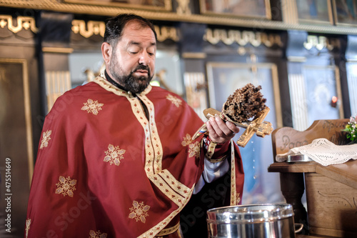 Canvas-taulu Holy water consecration in orthodox church