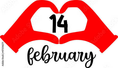 Valentine svg design 14 february
