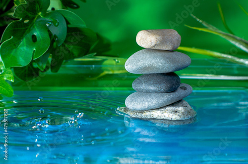 Zen stones stack, Zen stones meditation