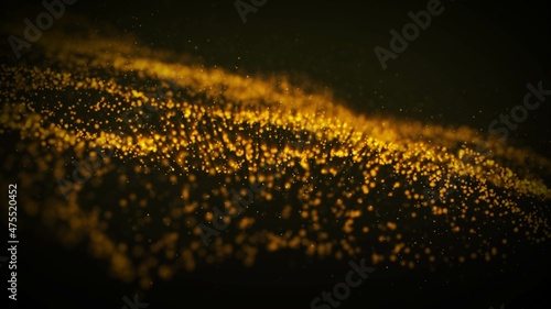 Orange Particle Wave Colorful Background