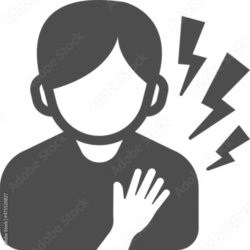 person heart disease icon