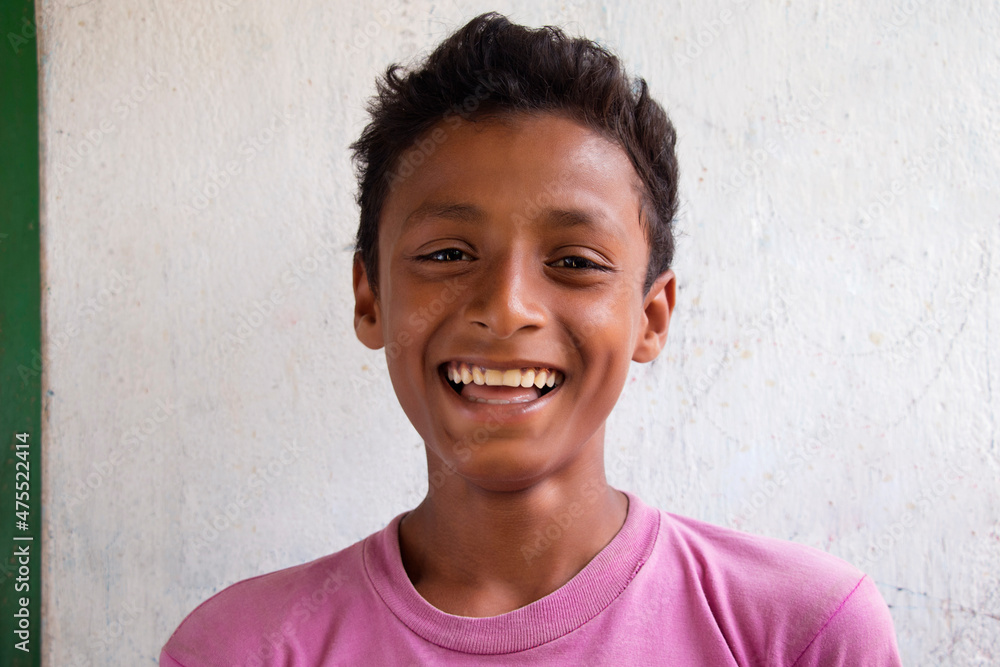 Portrait of a young rural boy smiling Portrait of a young rural boy smiling