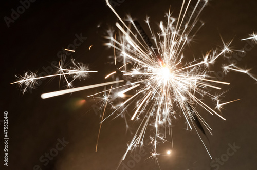 Sparkler sparkler holiday Christmas New Year on dark background
