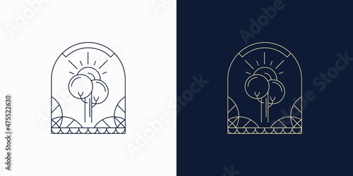 line are creative illustration and symbol for logo design or template