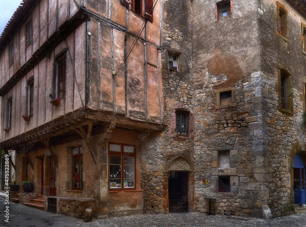 Ancient house in the medieval village of lagrarasse.