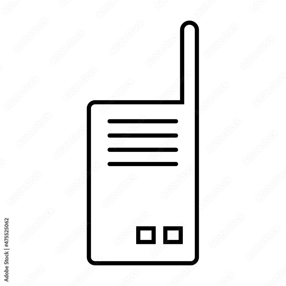 Walkie-talkie line icon, vector logo isolated on white background Walkie-talkie line icon, vector logo isolated on white background