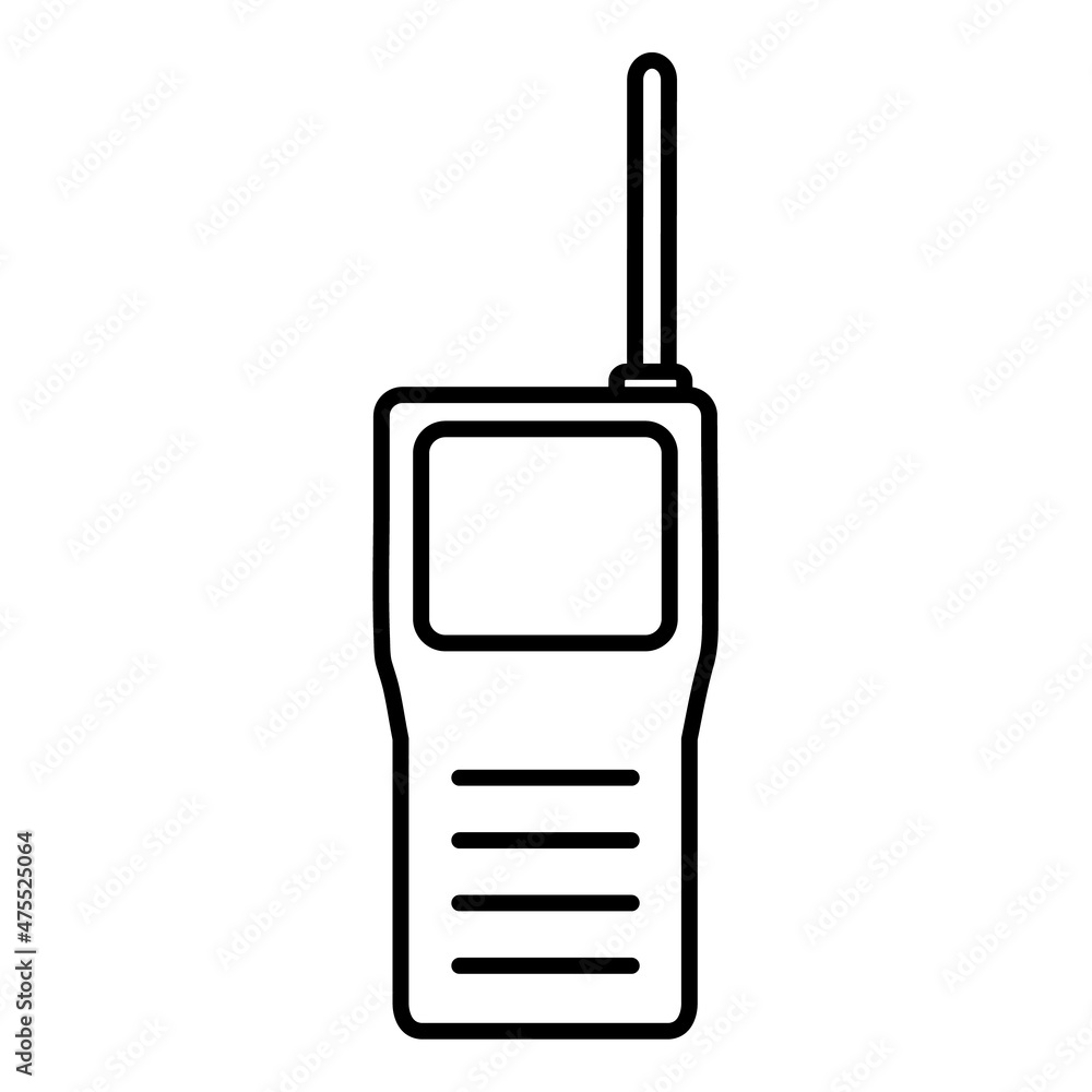 Walkie-talkie line icon, vector logo isolated on white background Walkie-talkie line icon, vector logo isolated on white background