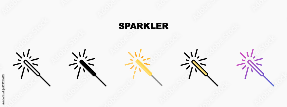 Sparkler icon designed in outline flat glyph filled line and gradient. Perfect for website mobile app presentation and any other projects. Enjoy this icon for your project. Sparkler icon designed in outline flat glyph filled line and gradient. Perfect for website mobile app presentation and any other projects. Enjoy this icon for your project.