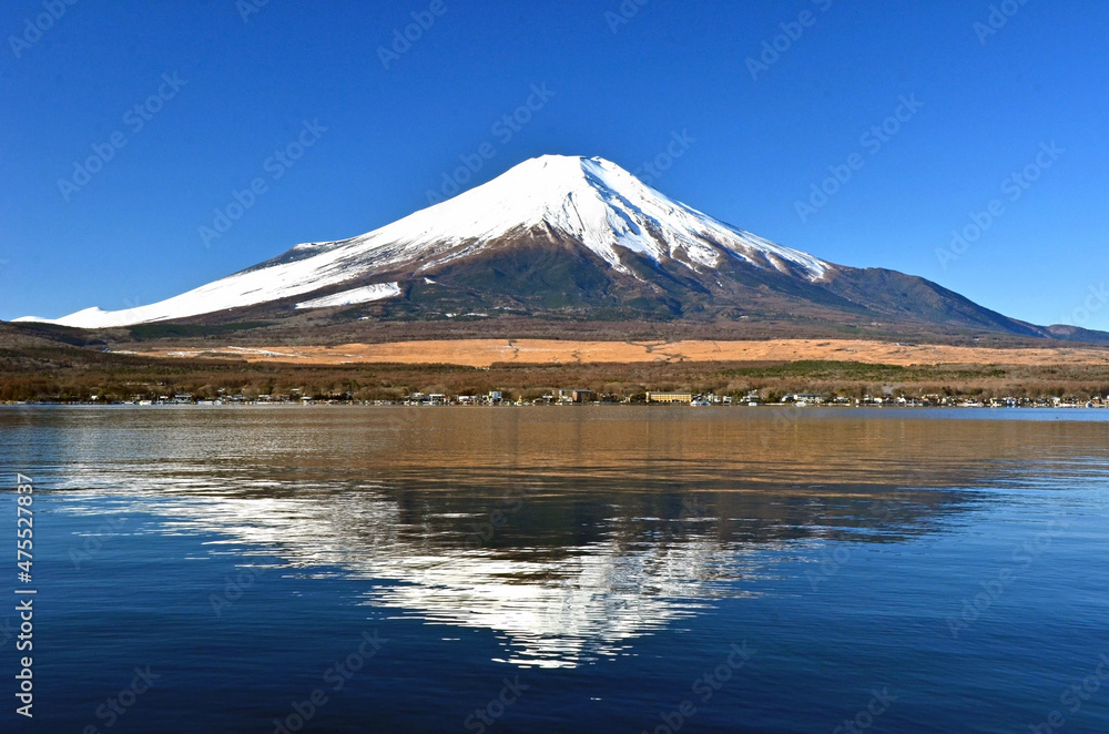 世界遺産　富士山と山中湖