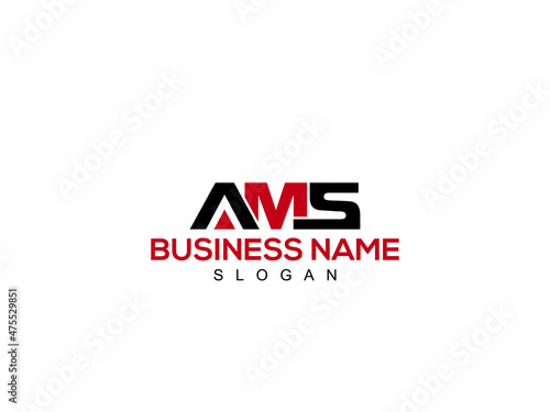 AMS Abstract initial monogram letter logo, alphabet am logo icon design photo