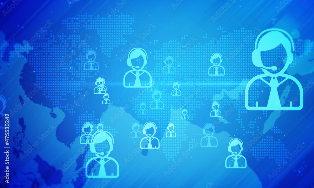 Call center business icon digital background Call center business icon digital background