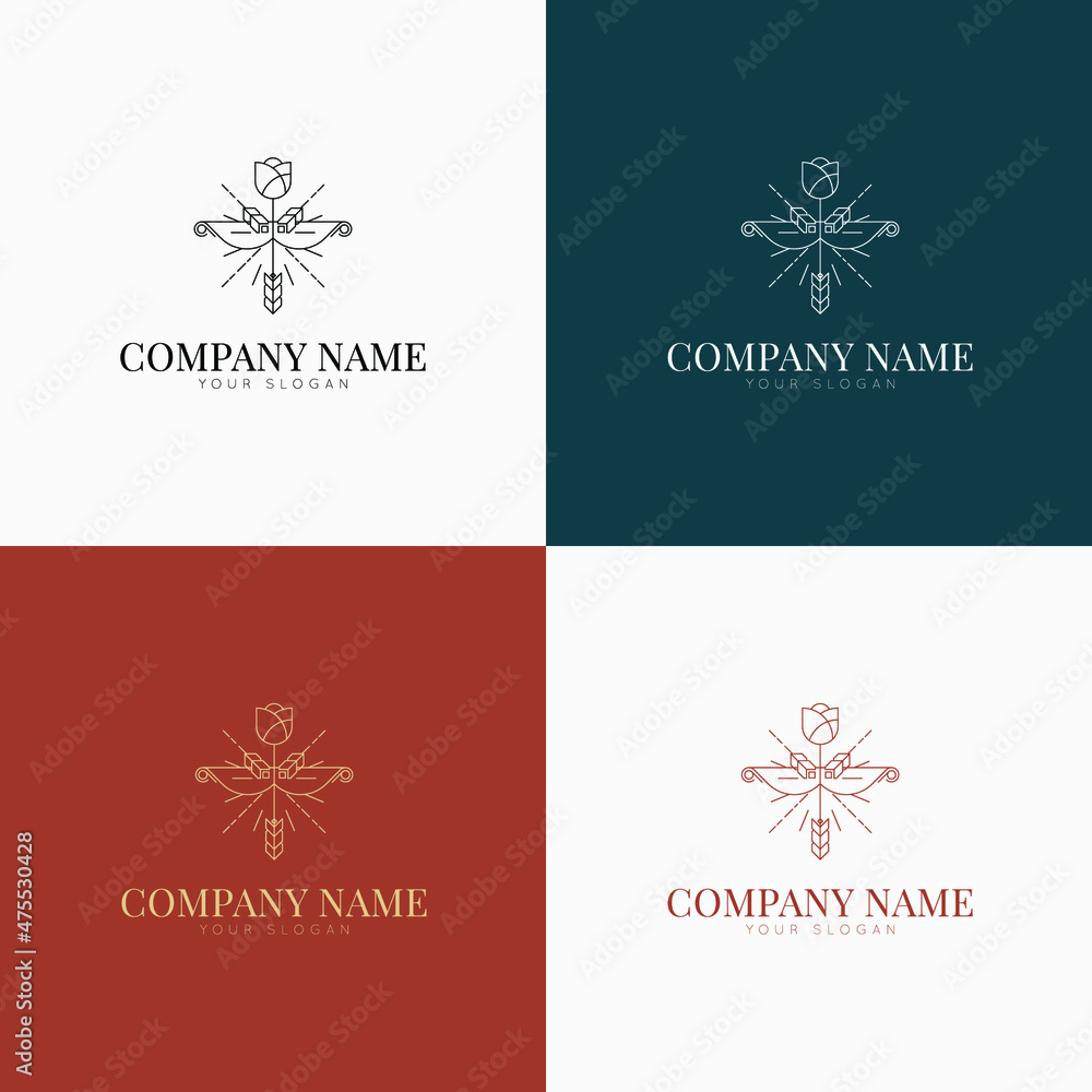 line are minimal multipurpose logo template with symbol line are minimal multipurpose logo template with symbol