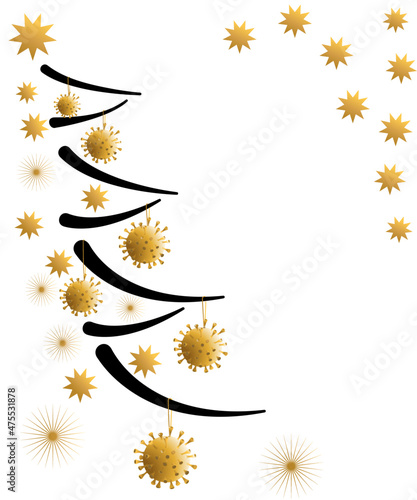 weihnachten corona cold schwarz