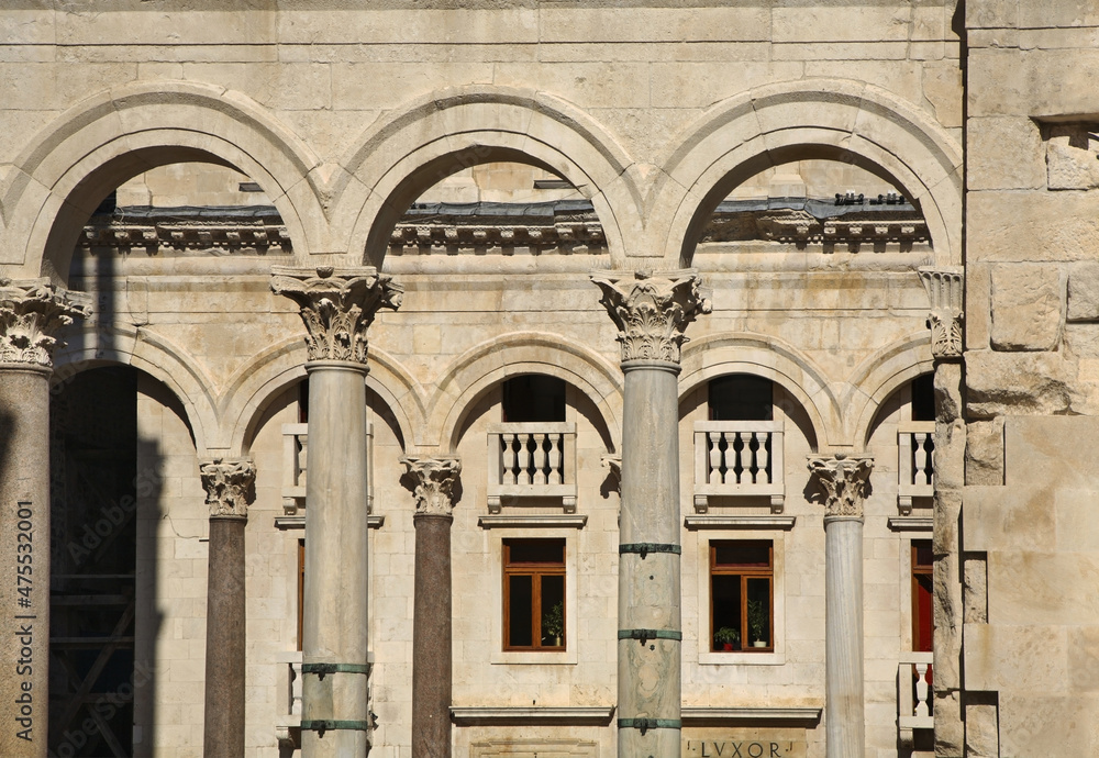 Diocletian's palace in Split. Croatia