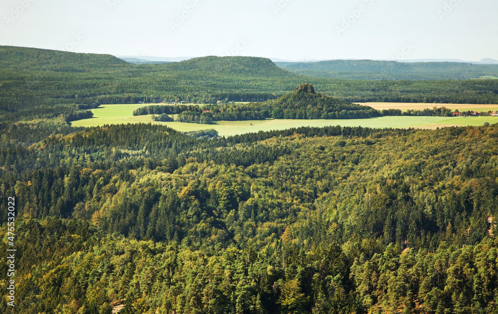 Bohemian Switzerland  - Elbe Sandstone Mountains near Hrensko. Bohemia. Czech Republic