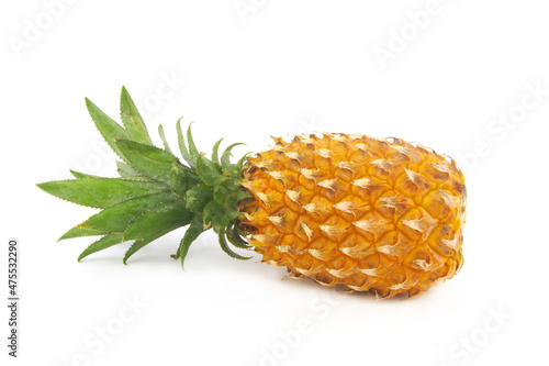 Fresh ripe pineapple fruit isolated on white background