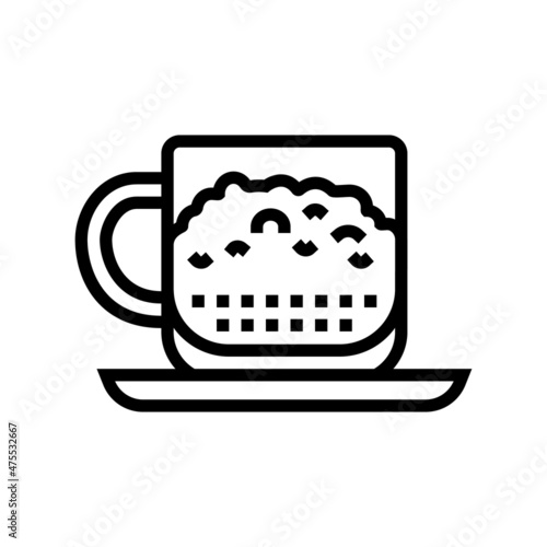 macchiato coffee line icon vector. macchiato coffee sign. isolated contour symbol black illustration
