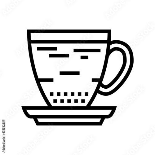 americano coffee line icon vector. americano coffee sign. isolated contour symbol black illustration
