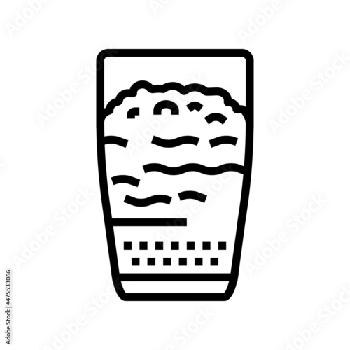 latte coffee line icon vector. latte coffee sign. isolated contour symbol black illustration