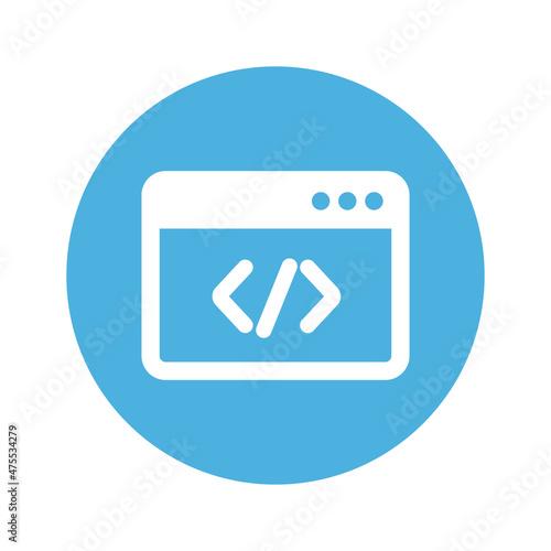 Programming Vector icon which is suitable for commercial work and easily modify or edit it